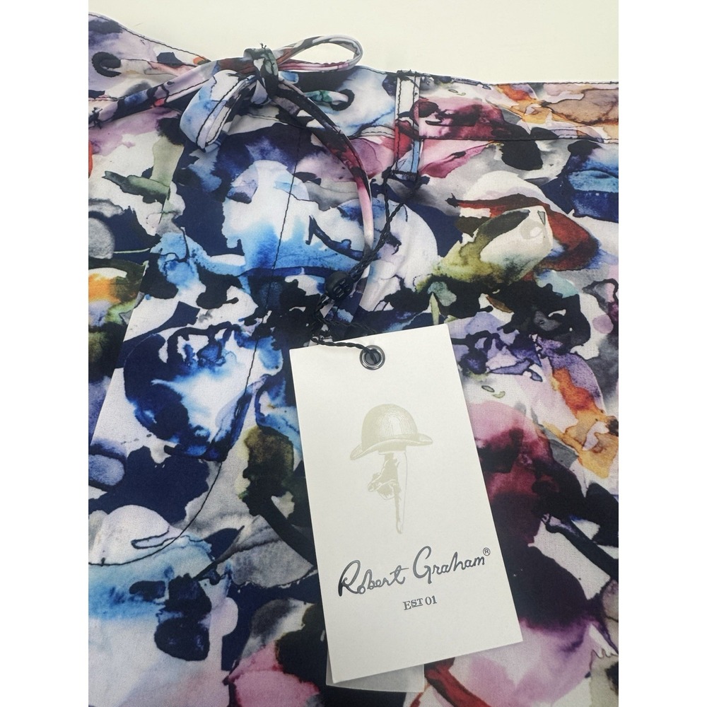 NWT Robert Graham Hughes Woven Shorts Multi Color Hybrid Board Shorts Sz 34 $158 - Picture 2 of 16